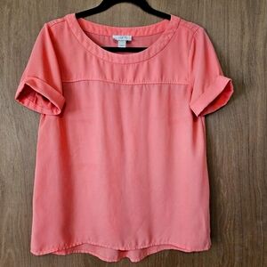 Coral Short Sleeved Top